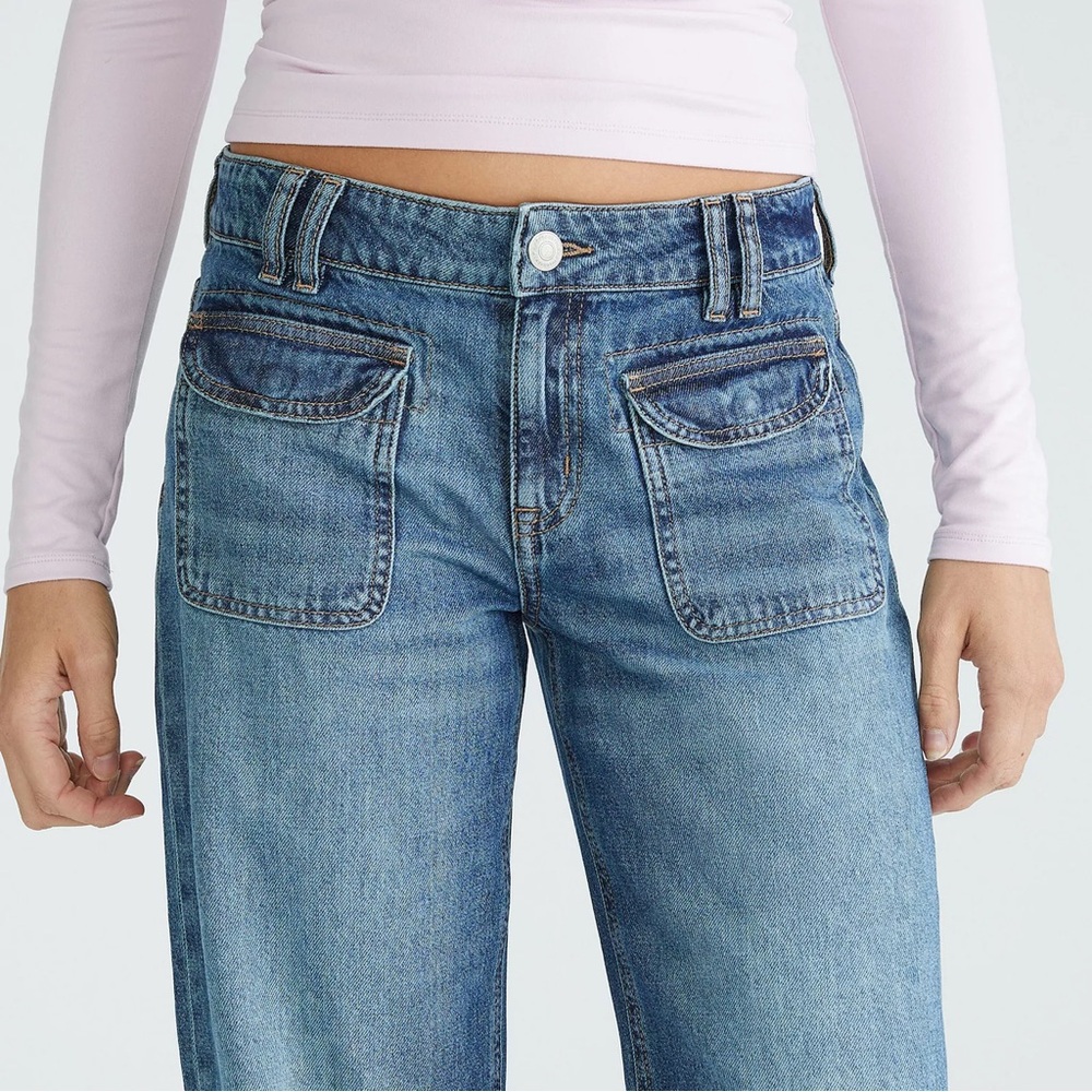 Aeropostale baggy wide leg blue jeans size 12 - Picture 3 of 4
